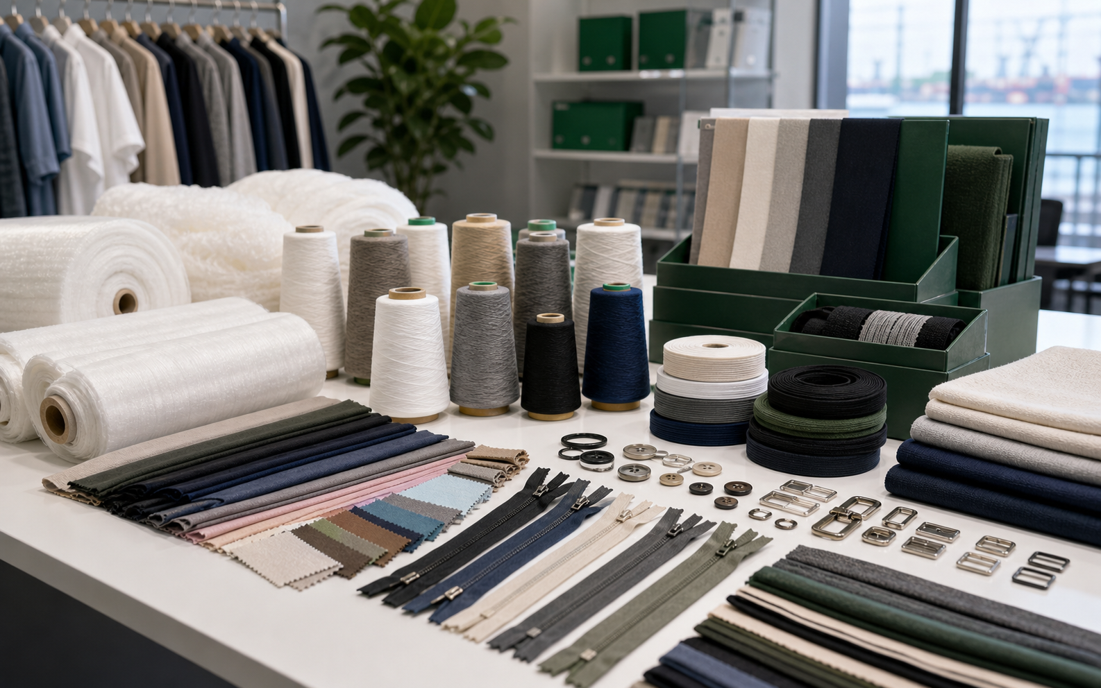 Textile raw materials and apparel accessories